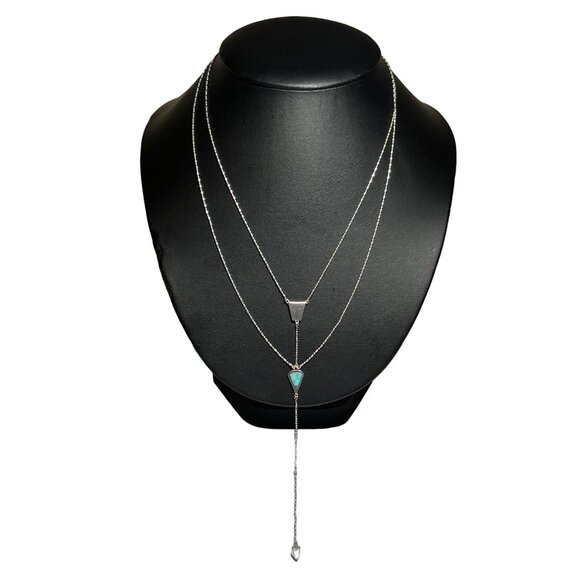 Silpada Jewelry - Silpada Sterling Silver 925 Turquoise Reversible Y Necklace
